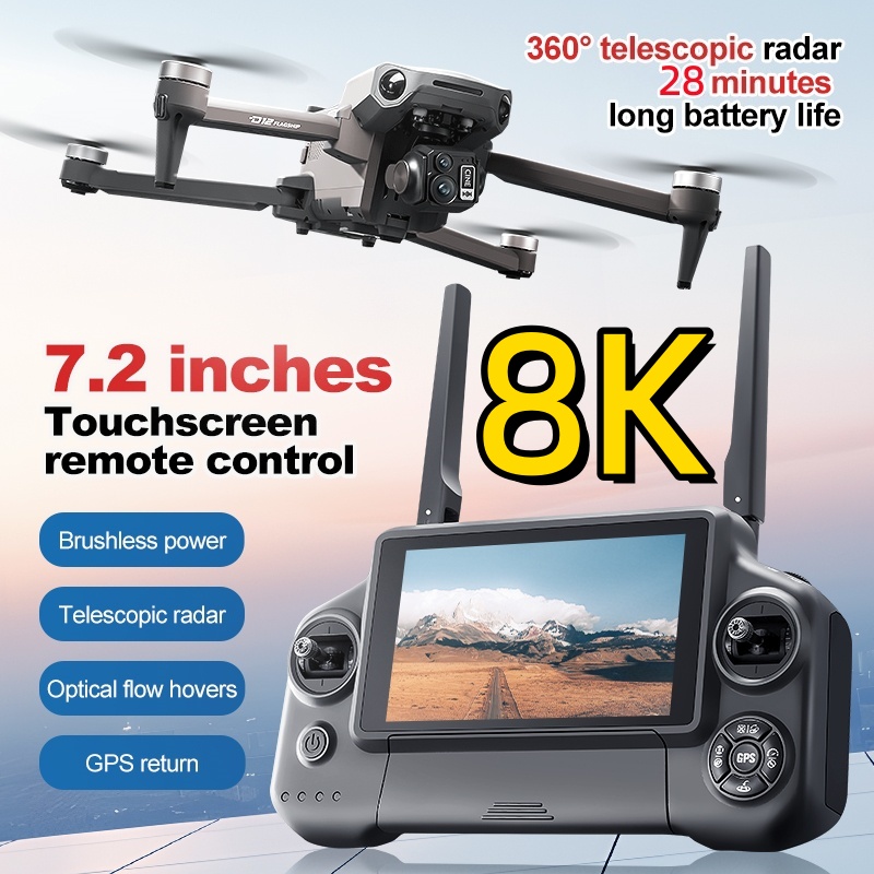 Drone RC Quadcopter 8K 3 Axis  - Drone Camera 4K ulasan dan harga