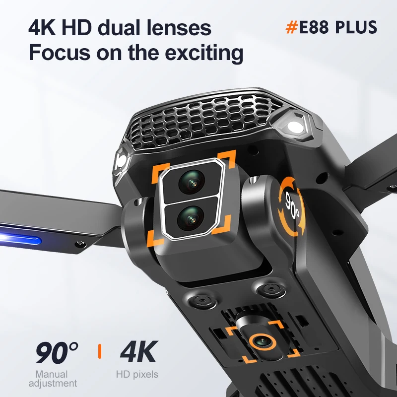 Drone Quadcopter E88 Plus baru - Drone Camera Night Vision ulasan dan harga